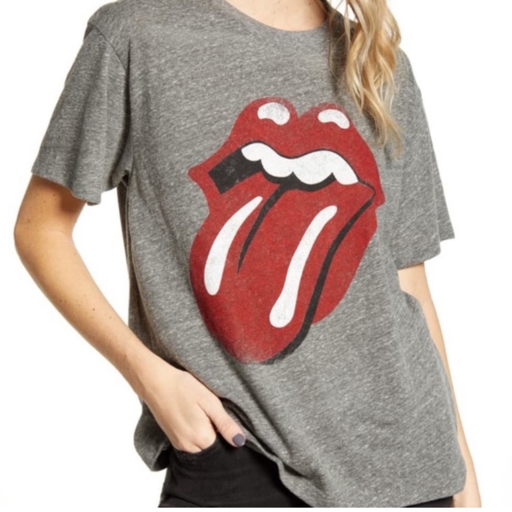 Daydreamer for Free People Rolling Stones 89' Band Tee Medium Gray Oversize